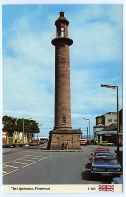 1980er Dennis Postkarte Pharos Upper Lighthouse Fleetwood unbespielt