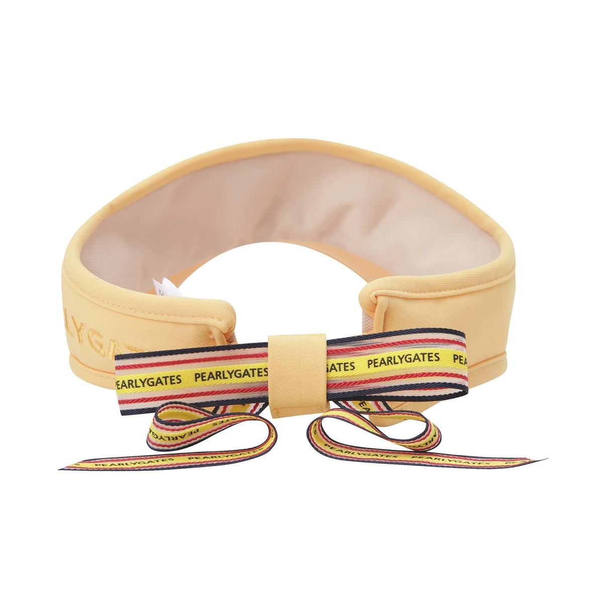 【PEARLY GATES】W Cubic Smile Ribbon Detachable Sun Visor Genuine PEARLY GATES GOLF Womens Smile Strap Ribbon Sun