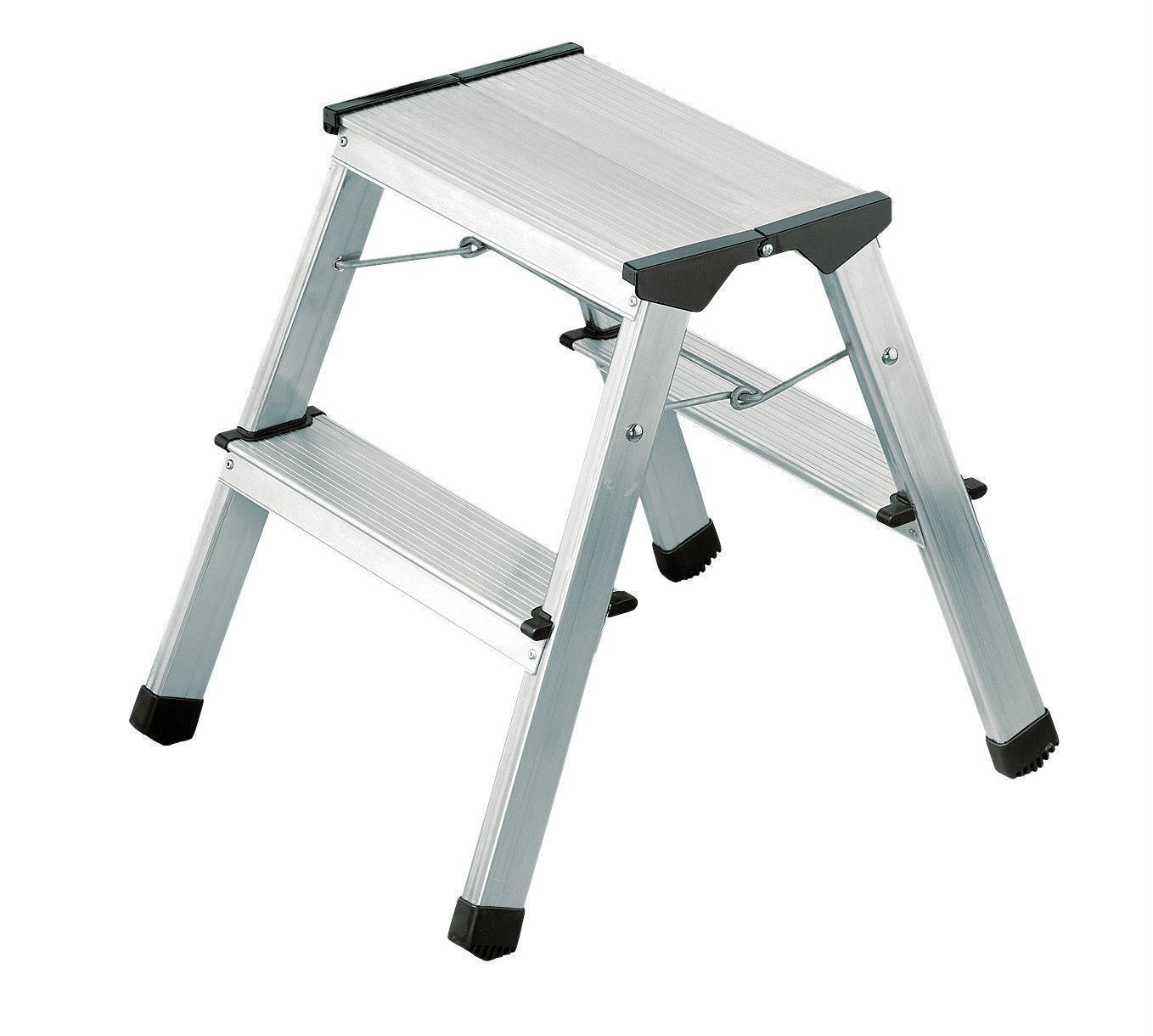 Hailo Aluminium Double Sided 2 Tread Step Ladder - 4442-701