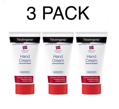 3x NEUTROGENA NORWEGIAN FORMULA hand cream, unscented 75ml/2.5 fl.oz