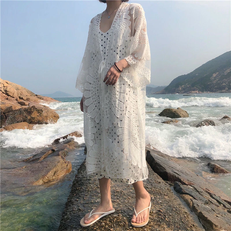 Gilet de plage clearance dentelle