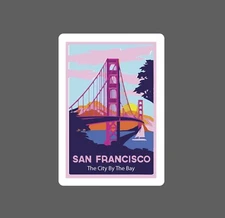 San Francisco Sticker Sunset Waterproof