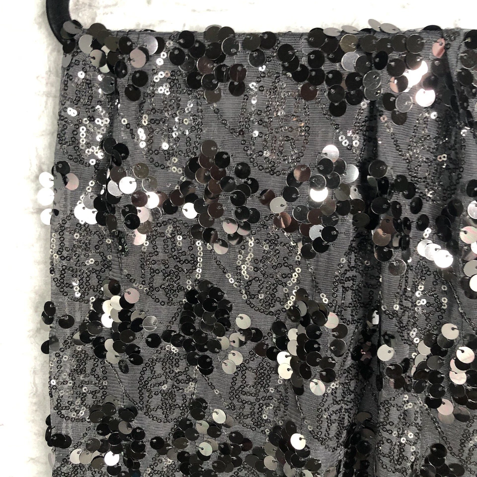 Bufanda de lentejuelas negra pura caprichosa boho arte para usar declaración retro Y2K NUEVO Foto 2 de 4