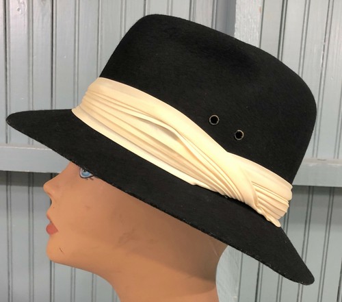 F \u0026 M Hat Co Black Wool Safari Hat 59cm 