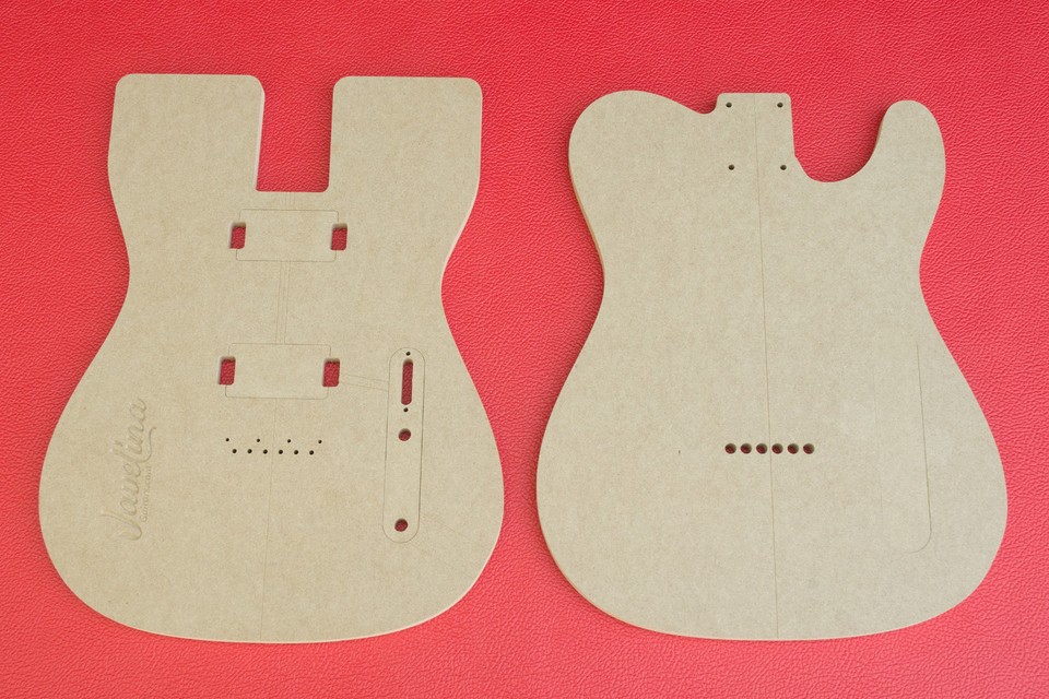 Telecaster Router Template Set with Dual (2) Humbuckers PAF 1/2
