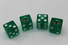 Greenclear 4-piece Set Dice Valve Caps Stem Rat Rod Large 19mm Size Suv New