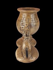 UNIQUE ANCIENT EGYPTIAN Statue God Anubis Jackal Vase stone Magic Hieroglyphic