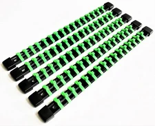 5 GOLIATH INDUSTRIAL 1/4" ABS MOUNTABLE SOCKET RAIL HOLDER ORGANIZER GREEN SH14G