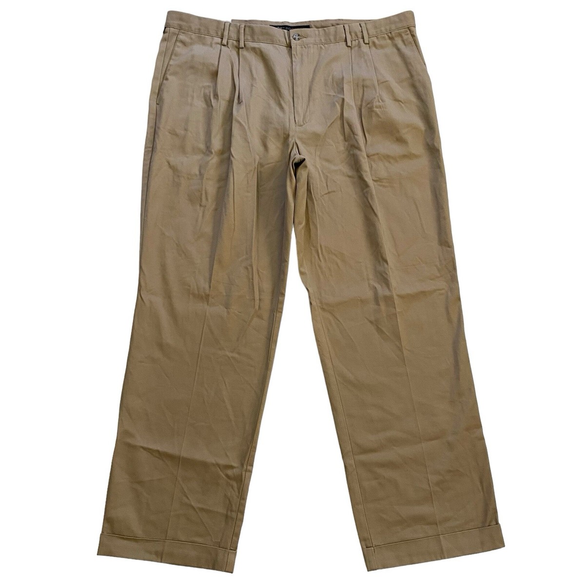 NWT Dockers Premium Class A Gabardine Pleated Cuffed Relaxed