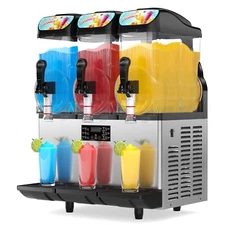 3Tank 15L Margarita Machine,  Commercial Slushy Machine,Frozen Drink Maker