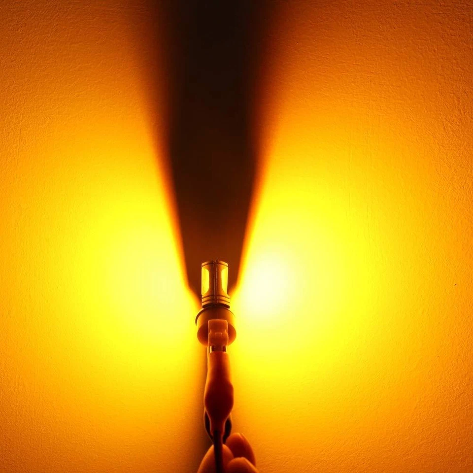 Alla Lighting 7443 ETI-LED Turn Signal DRL Side Marker Light Bulbs,Amber Yellow - Image 3 of 4