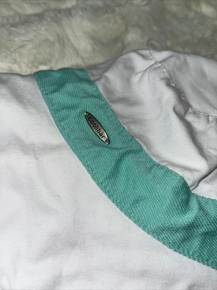 Coolibar белый с отделкой Aqua + бант, ведро шляпа 22» интерьер 100% хлопок упаковка - Изображение 2 из 4