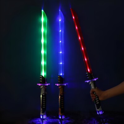 Ninja Sword Led Motion Activated Ninja Sword With Cover Clanging Sound ,3 Pack