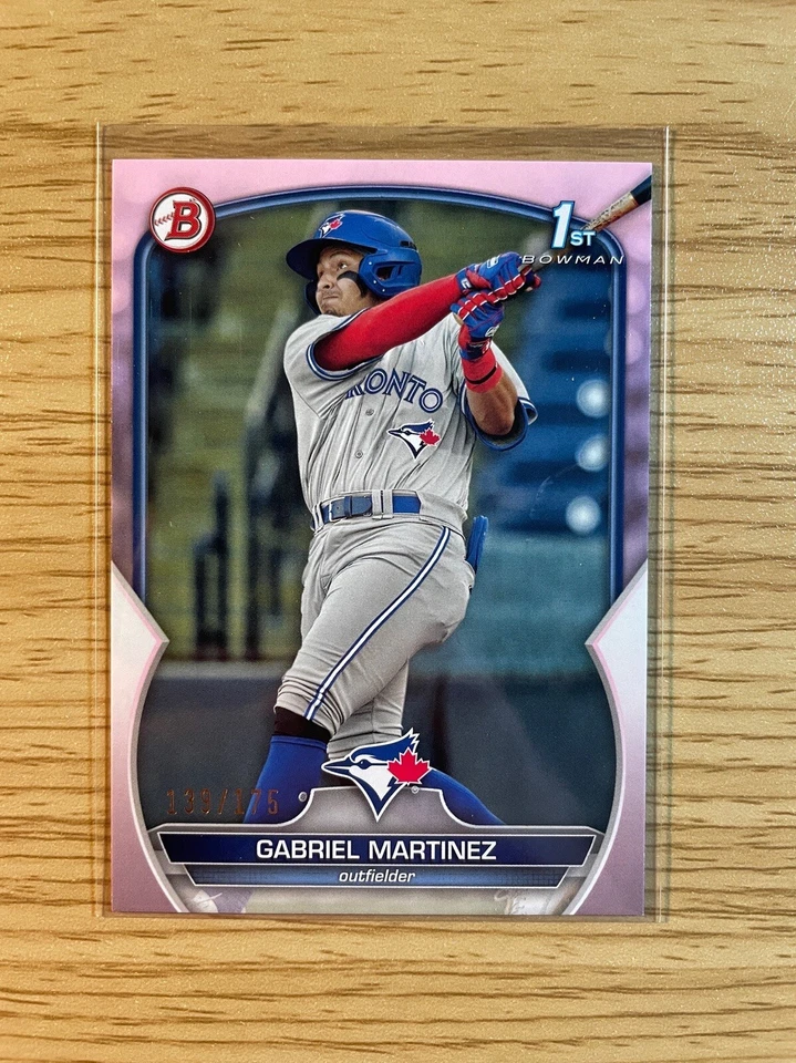 2023 Bowman Prospects #BP-45 Gabriel Martinez 1st Bowman Pink Parallel #/175 - Image 3 of 4