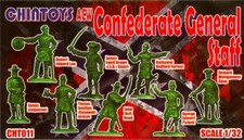 Chintoys 1/32 CONFEDERATE GENERAL STAFF Ameican Civil War Figure Set