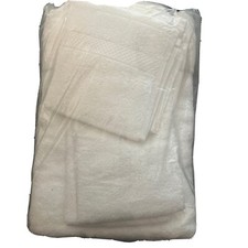 6 Pieces Bright White Towel Set