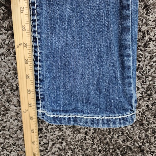 Miss Chic Damen Distressed schwere Nähte Bootcut blaue Jeans Größe 3 - Bild 5 von 8