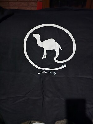 New ''Camel Cigarettes Where It's @ At'' T Shirt XL Cotton Black