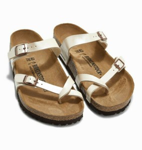 Birkenstock Mayari Graceful Pearl White Birko-Flor - Slides Sandals - Awesome Shoes