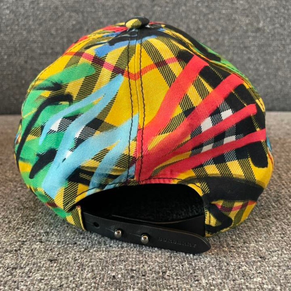 BURBERRY Rare Nova Check Graffiti Cap Non Yellow | eBay