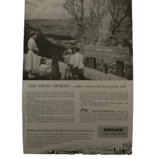 Vintage 1955 Sinclair Oil Great Smokies Ad Advertisement