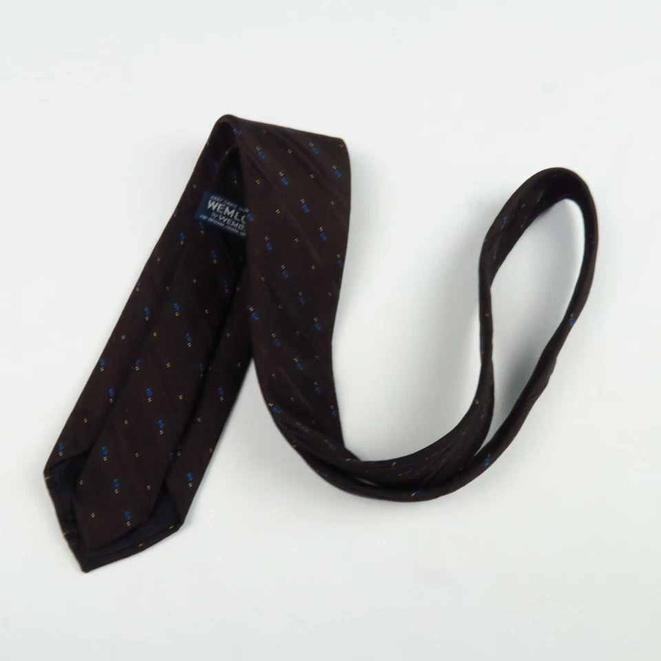 Corbata de Colección Wemlon II por Wembley Marrón Bronce Rayas Poli 54"x3" Estrecha Foto 4 de 4