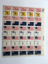 SC# 1345-1354 MNH Sheet of the Historic American Flags Stamps
