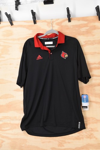 St Louis Cardinals NWT! Adidas Climachill Polo Shirt Mens Large - Black - Picture 2 of 17