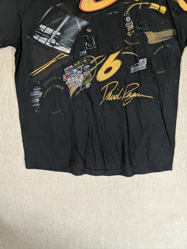 Chase Authentics Nascar Men's T Shirt Black 2XL Cotton All Over David Ragan - Picture 9 of 12