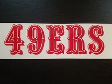 San Francisco 49ers Vinyl Decal Windows Cars Trucks Bumpers Laptops Lockers Etc.