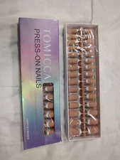 Tomicca 3-in-1 Soft Gel Nail Tips Kit Nude Coffin French Tip 180ct- 2 Boxes- New