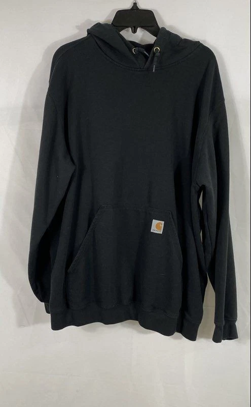 Carhartt K288 Midweight Hooded Pullover Sweatshirt Original Fit Black Sz XL