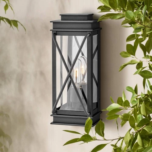 Hinkley Montecito 15" High Museum Black Outdoor Wall Light - Picture 1 of 5