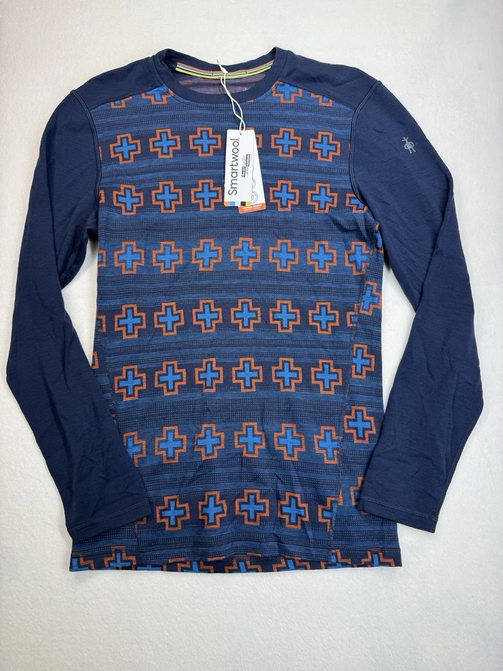 Smartwool Men's Merino 250 Baselayer Crewneck Shirt Deep Navy Cross NWT Small - Image 2 of 4