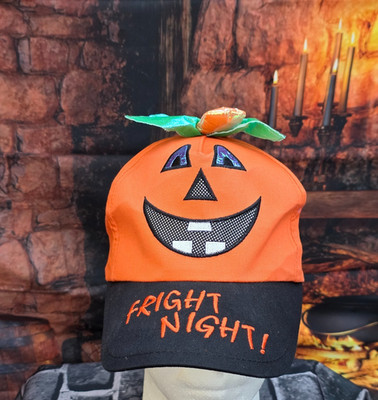HALLOWEEN FRIGHT NIGHT PUMPKIN VINTAGE  HAT ADJUSTABLE SNAPBACK DAN DEE