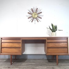 Fabulous Mid Century Teak Desk Rosewood Trim Austinsuite 1960