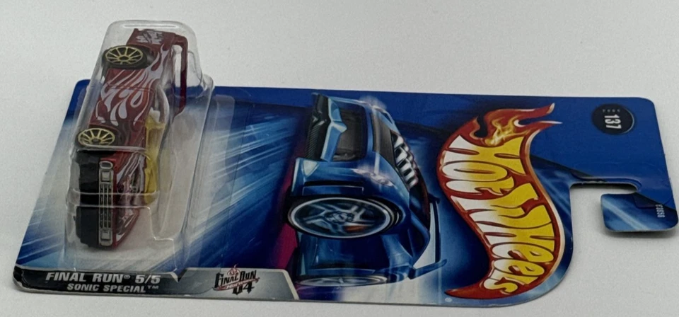 Hot Wheels Final Run 2004 Sonic Special 5/5 Red Diecast Car #137 B3958 NIP - Image 2 of 4