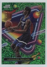 2023-24 Topps Cosmic Chrome Green Space Dust Refractor 38/75 Leonard Miller 6o3