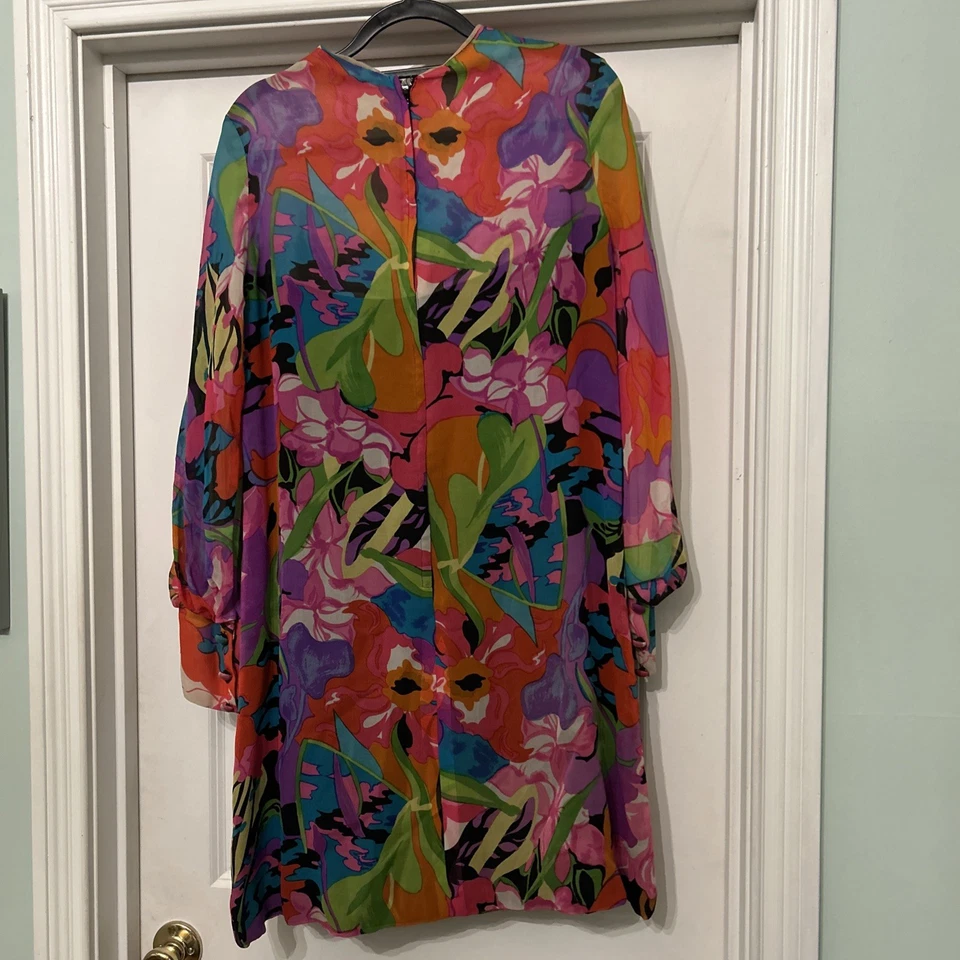 Vestido Suzy Perette New York Vintage Talla 14 Años 60 Mod Floral Foto 2 de 4