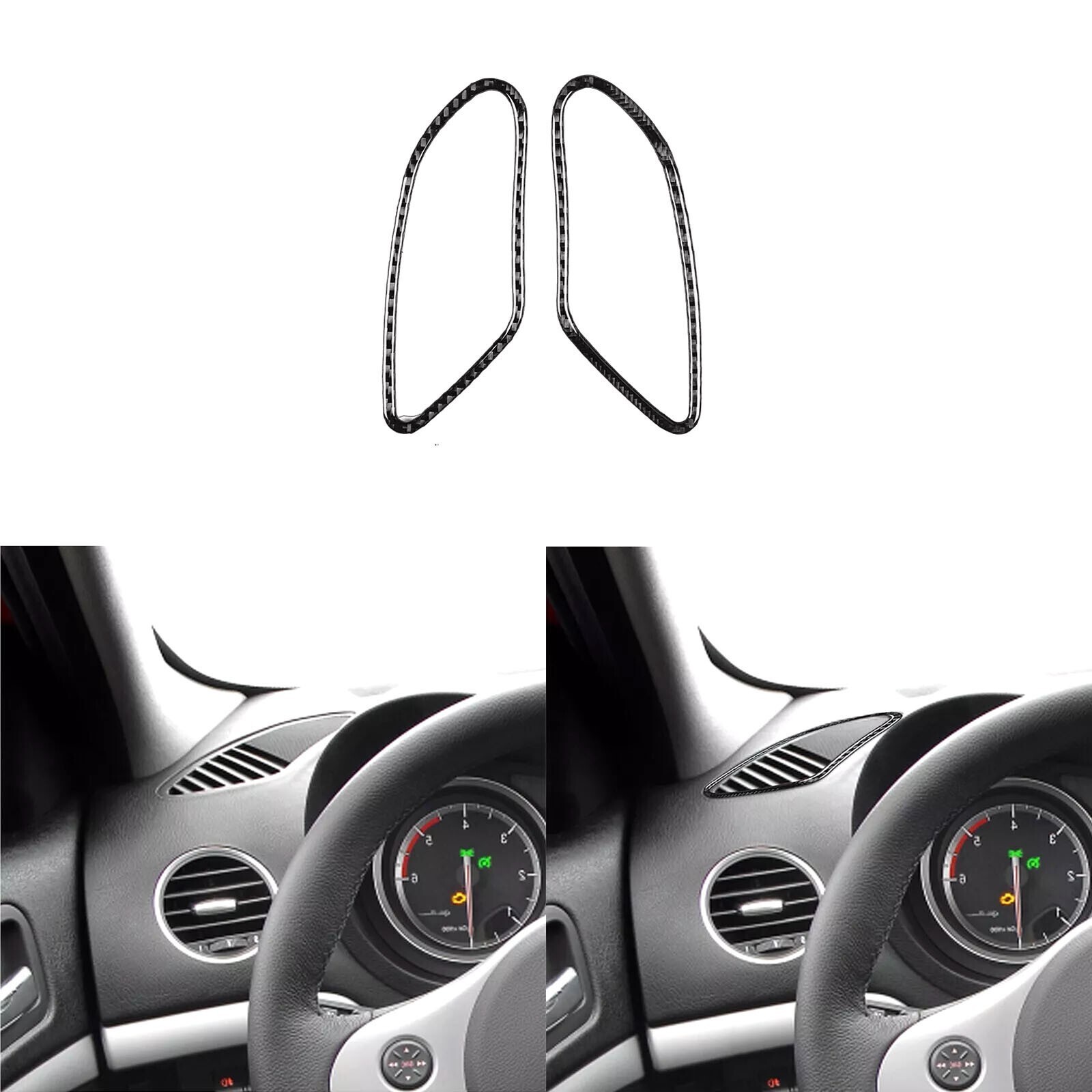Carbon Fiber Side Air Vent Outlet Cover For Alfa Romeo 159 Brera Spider 2004-11