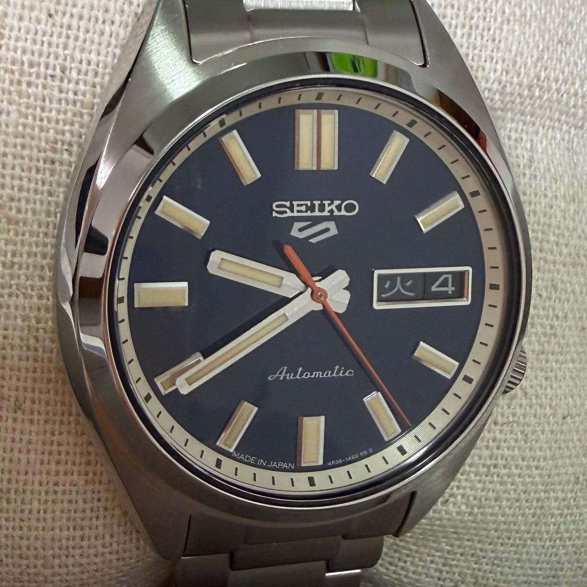 SEIKO 5 SPORTS SBSA253 Analog wrist watch Automatic Navy Silver From Japan image 4