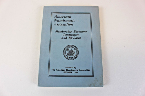 1940 Member Directory  American Numismatic Association