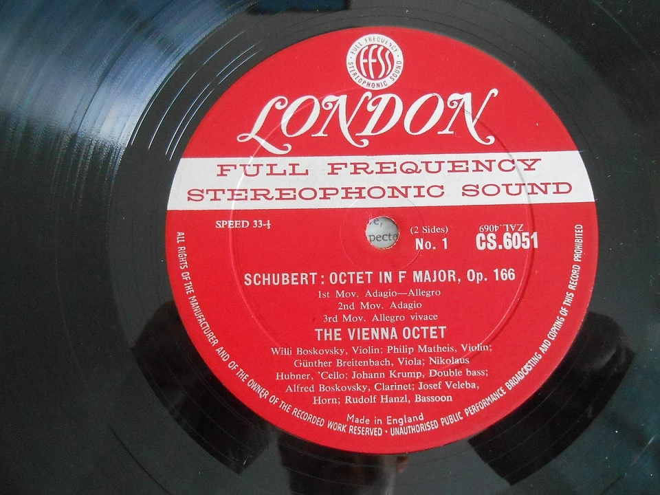 THE VIENNA OCTET Schubert: Octet Op. 166 LP London CS 6051 2E/3E BB ED1 - Image 4 of 4