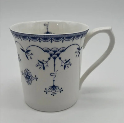 Elegant and Dainty  Ingrid  Blue and White Fine Bone China by Queen s.
