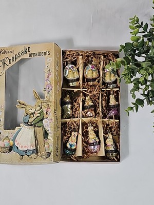 RARE!  Katherines Collection Hinged Trinket Box Ornaments Bunny Rabbit Keepsake 