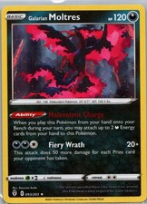Pokemon TCG Galarian Moltres 93/203 Evolving Skies Holo NM