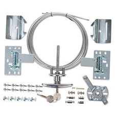 Garage Door Lock Kit, Complete Set with Spring Latch and Keyed Handle, Home