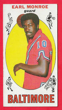 1969 Topps Tall Boys #80 Earl Monroe RC Baltimore Bullets basketball card NBA