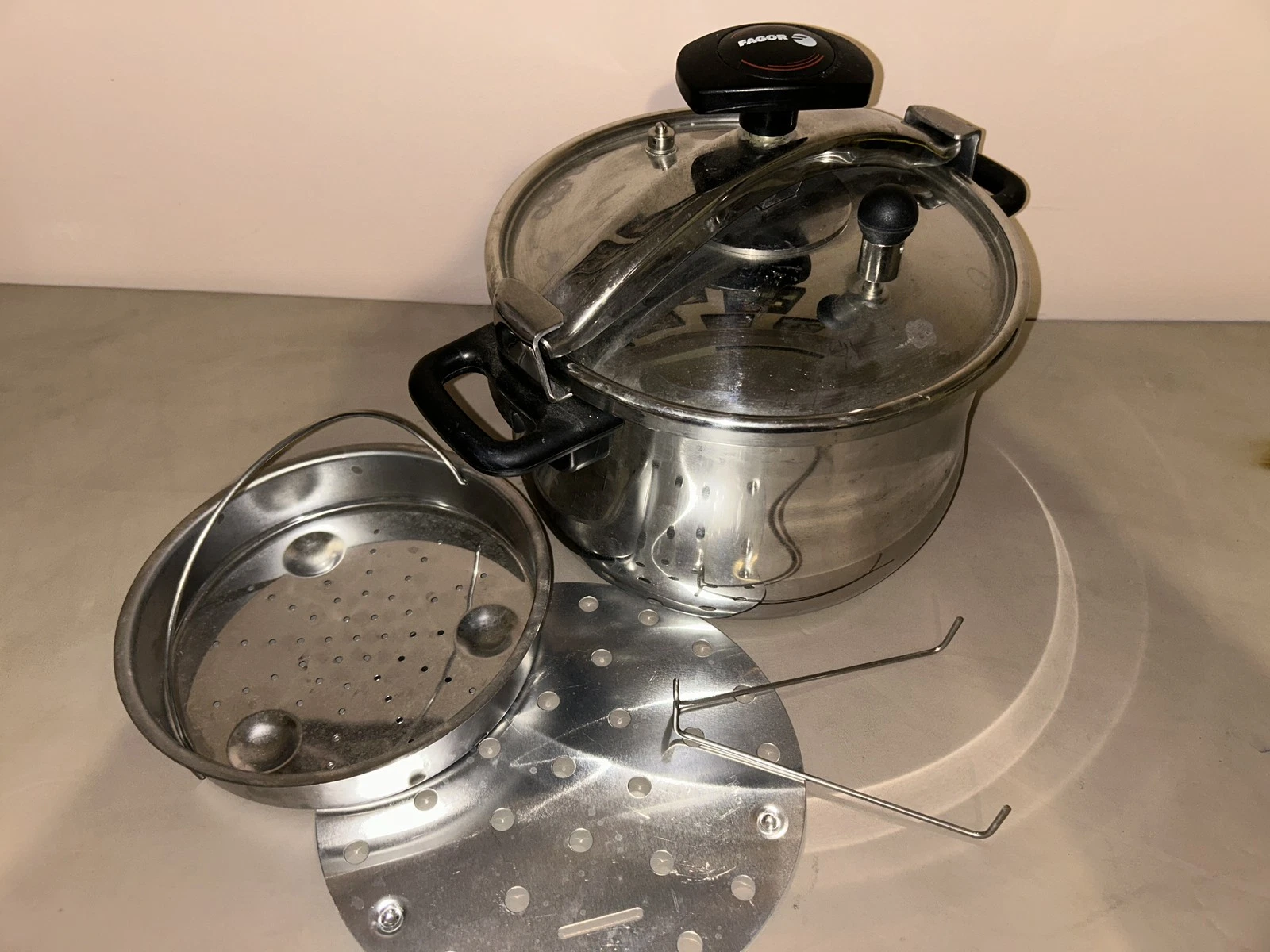 Fagor 8L Stainless Steel Stovetop Pressure Cooker 919011525 Induction Ready