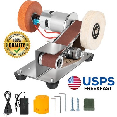 Mini Electric Grinder Belt Sander Polishing Grinding Knife DIY Sharpener Machine